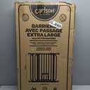 Carlson Extra Wide Walk Through Pet Gate with Small Pet Door, Includes 4-Inch Extension Kit, Pressure Mount Kit and Wall Mount Kit, Black