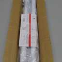 White Shower Curtain Rod 31 to 80 Inch,1 Inch Diameter Adjustable Spring Tension Stainless Steel Telescoping Rod,Easy Install,No Rust