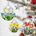 Christmas Ornaments: Stained Glass Ornament, Birth Flower Ornament, Christmas Tree Ornaments & Xmas Tree Decorations Exquisite Holiday Decor, Birth Flower Gifts Perfect Holiday & Xmas Gifts - May