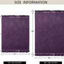 Chenille Throw Blanket for Couch 50" X 60", Soft Cozy Throws with Fringe Tassel for Bed Sofa Chair Cover, Lightweight Knitted Decorative Boho Blankets for Living Room, Dark Purple