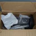 SUPERJARE Drafting Chair with Back, Adjustable Foot Rest Rolling Stool, Multi-Purpose Office Desk Chair, Thick Seat Cushion for Home Bar Kitchen Shop - Black