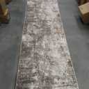 3x15 Ft Long Hallway Runner Rug – Non-Slip Washable Wide Kitchen Runner | Modern Abstract Floor Carpet for Indoor Entryway, Bedroom, Living Room (Brown Beige,3x15)