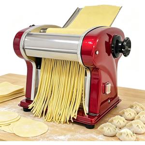 Electric Pasta Maker Household Noodle Making Dough Pressing Machine Built-in 2.5mm Cutter 135W 5Kg/H Output for Commercial Home Use