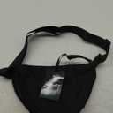 BESMART Black Small Nylon Crescent Crossbody Bag for Women Men Trendy, Waterproof Crescent Sling, Lightweight Travel Purses