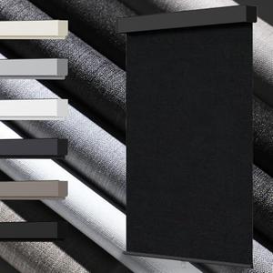 Blindify Blackout Roller Shades, Free-Srop Cordless Roller Blinds for Windows, Thermal Insulated Fabric Window Shades UV Protection for Home, Office, Bedroom, Door, Black, 34" W x 72" H