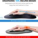 Mouse Pad Wrist Support, Laokiiy 2 in1 Keyboard Wrist Rest+ Ergonomic Mouse Pad, Non-Slip Wrist Rest for Computer Keyboard, Made Easy Typing & Relieve Wrist Pain Black