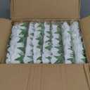 JOYLEX 200Pcs White Artificial Flowers Realistic Roses, Real Looking Fake Roses with Stem for DIY Wedding Bouquets Centerpieces Bridal Shower Party Home Romantic Decorations (White, 200pcs)