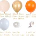2 x PageebO Orange and Gold Balloon Garland Arch Kit-141Pcs Cream White Orange Gold Balloons for Birthday Thanksgiving Day Wedding Decoration Baby Shower Decorations Birthday Party Decoration