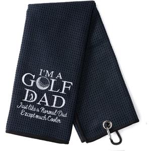 DYJYBMY I'm A Golf Dad Golf Towel with Clip Golf Ball Towel, Funny Golf Bag Accessories Gifts for Men Dad, Father's Day Retirement Gifts for Golfers Father Grandpa, Thank You Gifts for Dad Stepfather