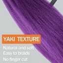 Osuntress Purple Hair Extensions 30 Inch 4 Packs, Long Pre Stretched Braiding Hair for Kids Braids, Dark Purple Synthetic Fiber total 60 Inch