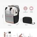 LOVEVOOK Laptop Backpack for Women, 15.6 Inch Work Laptop Bag with USB Port, Fashion Teacher Nurse Backpack Purse, Waterproof Travel Computer Backpack with Organizer Bag, 2PCS, 15.6" - 2pcs-Upgrade