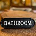 2 Pack Bathroom Signs Decorative Cast Iron Retro Metal Door Plaque Women Men Farmhouse Cute Decoration for Restroom Home Decor Wall Art Decor for Office Shop Hotel Bar Restaurant