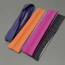QiShang 6Pack Sweat Bands Headbands for Women Workout, Women's Fashion Non Slip Headband, Moisture Wicking Sweatband for Sports Running Athletic Yoga