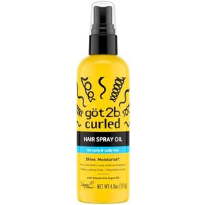 Got2b Curled Hair Spray Oil, 4oz, for curl types 3-4, curly and coily hair, helps control frizz and nourishes the scalp