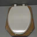 Mayfair Cassel Slow Close Toilet Seat, Easy Clean, Non Slip Premium Wood Seat, Easy Install, Made in USA, Elongated, Biscuit