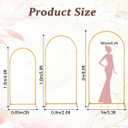 Vincidern Wedding Arch Backdrop Stand Set of 3 (6.6FT, 5.9FT, 4.9FT), Metal Backdrop Stand for Wedding, Balloon Arch Stand for Party, Birthday, Baby Shower, Graduation Decorations, Gold
