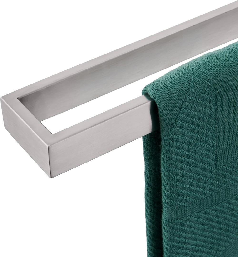 KOKOSIRI Towel Bar Brushed Nickel Bath Towel Hanger Holder 20-Inch Kitchen Rack Stainless Steel for Bathroom Hardware Wall Mount, 1 Pack B4008BR-L20