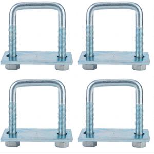 4 Pack 2.5inch Leaf Spring Clamp Kit, U-Bolts Kits for Truck/Boat Trailer/Ski Boat/Sailboat Trailer, Locks Leaf Springs Together for Stabilizing,Provides Better Control of Axle Torque
