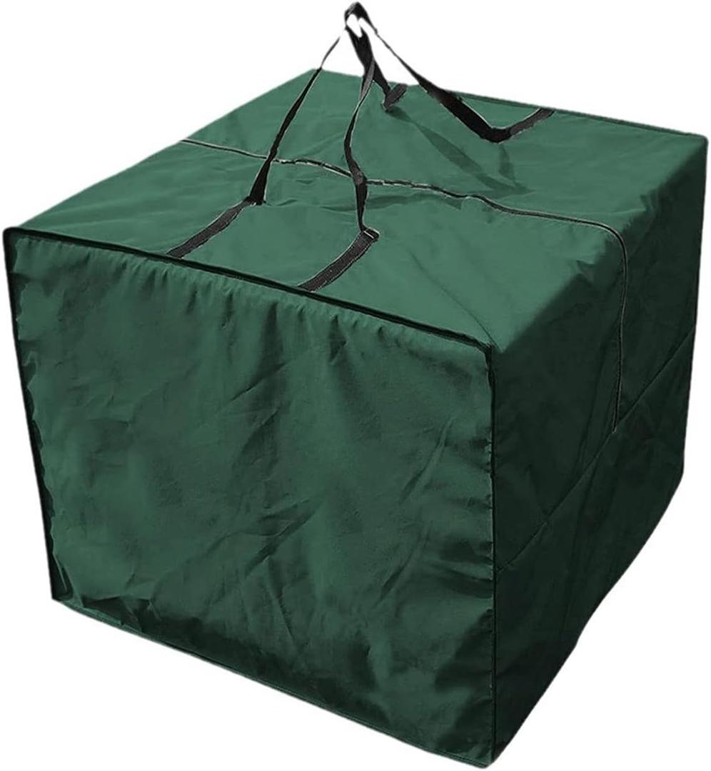 Storage Bag, Waterproof Fabric Cushion Storage Bag with Zipper and Handles-Ideal for Outdoor Indoor Patio Furniture, Clothes, Pillows, Christmas Tree, and More (Green)