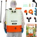 Battery Powered Backpack Sprayer 4 Gallon Lawn Garden Sprayer 8Ah 7.4V Lithium Battery Powered,100 PSI Cut Off Pressure with 8 Nozzles and 2 Wands, Weed Yard Sprayer for Lawn, Garden, Cleaning