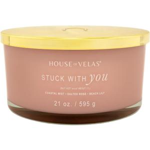 Burnable Sensations Candle, 21 oz, 4 Cotton Wicks, Stuck with You, Large Painted Jar, Stuck With You
