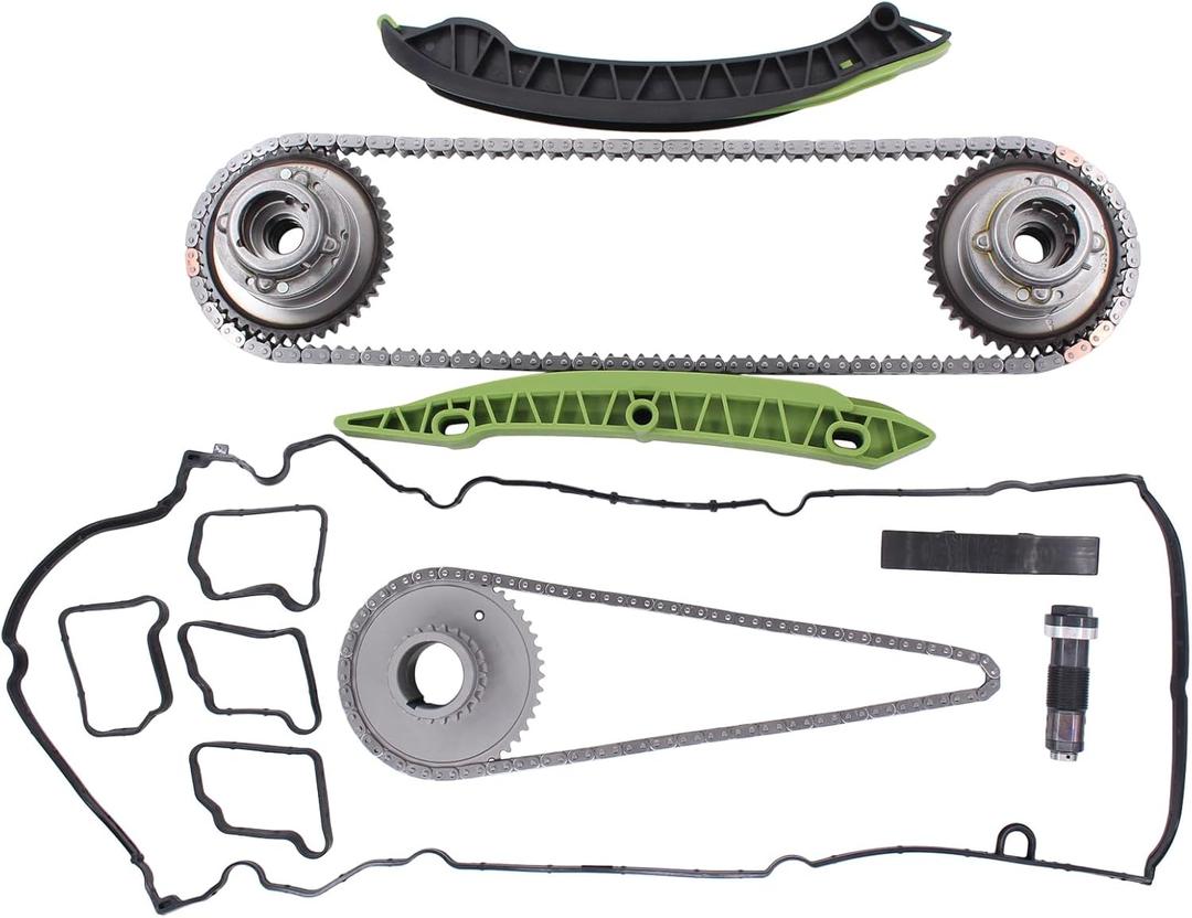 MOTOKU Engine Timing Chain Kit with Camshaft Adjuster Timing Gear for Mercedes-Benz M271 CLK200 E200 C200 C230 C250 2012-2016