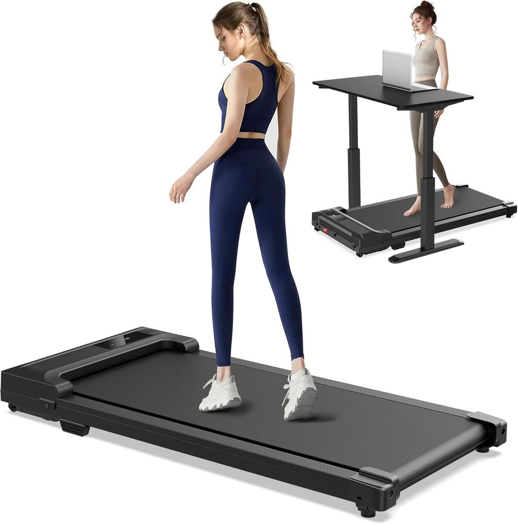 Walking Pad Treadmill for Home - Under Desk Treadmills Portable Mini Compact Walk Running Machine Pads Slim Lightweight Caminadora Elctrica para Casa Office Small Spaces with Adjustable Speed Remote