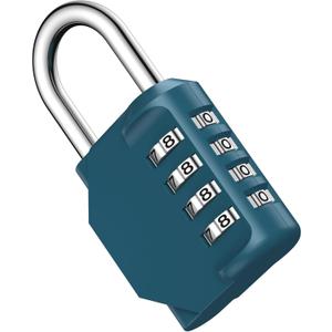 Puroma Combination Lock 4 Digit Waterproof Locker Locks Secure Outdoor Padlock for Gym Lockers, Toolboxes, Gates, Fences, Storage, Sports Locker (Peacock Blue)