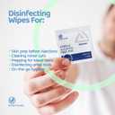 5 x Dynarex DynaSafety Sterile Alcohol Prep Pads - Medium - 70% Isopropyl Alcohol, Individually Wrapped, Soft Cleaning Wipes - Box of 10