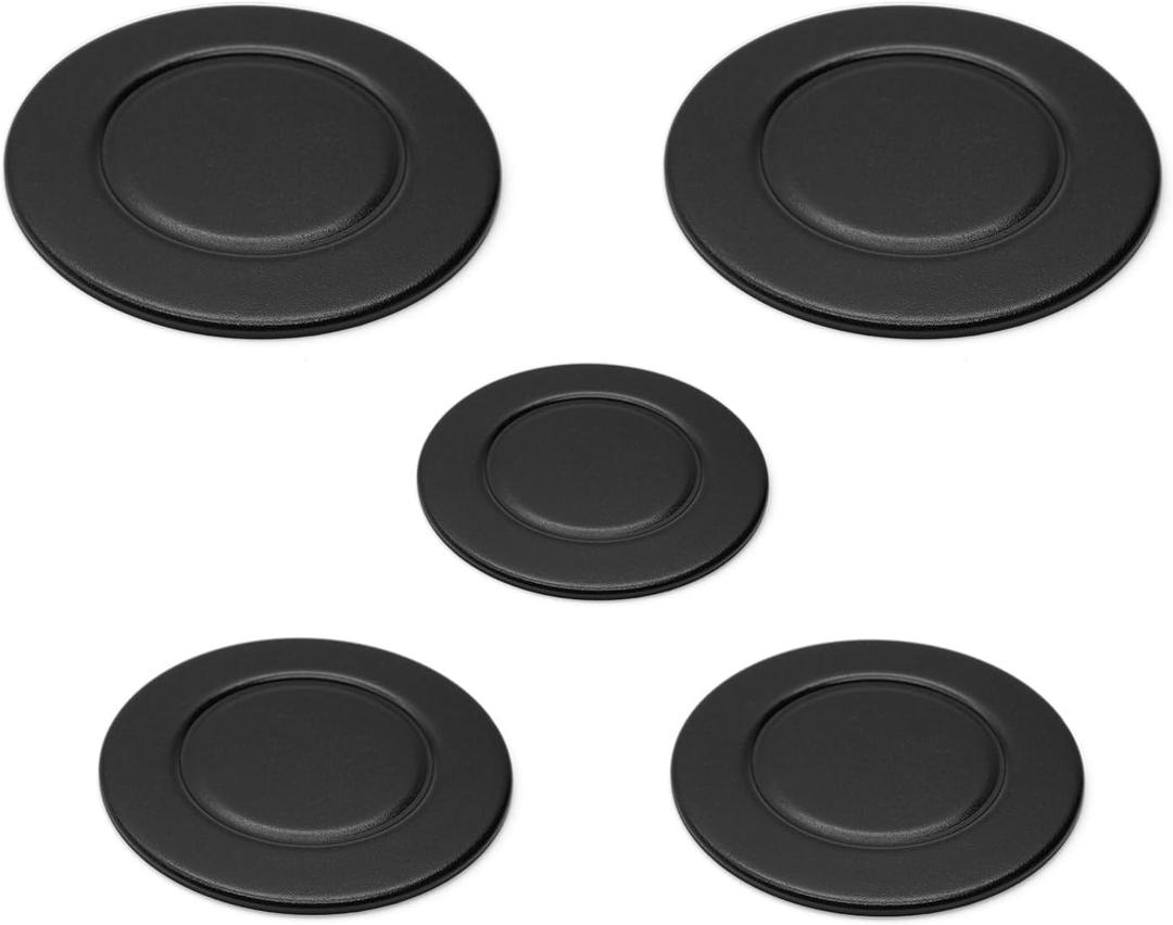 W10832694 Range Surface Burner Cap Set for Whirlpool, Gas Stove Burner Caps 5-Pack