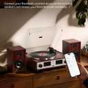 ANGELS HORN Bluetooth Turntable with Speakers, Vinyl Record Player System with AT-3600L, Built-in Phono Preamp, Belt Drive 2-Speed, Adjustable Counterweight, Pitch Control Hi-Fi Record Player System