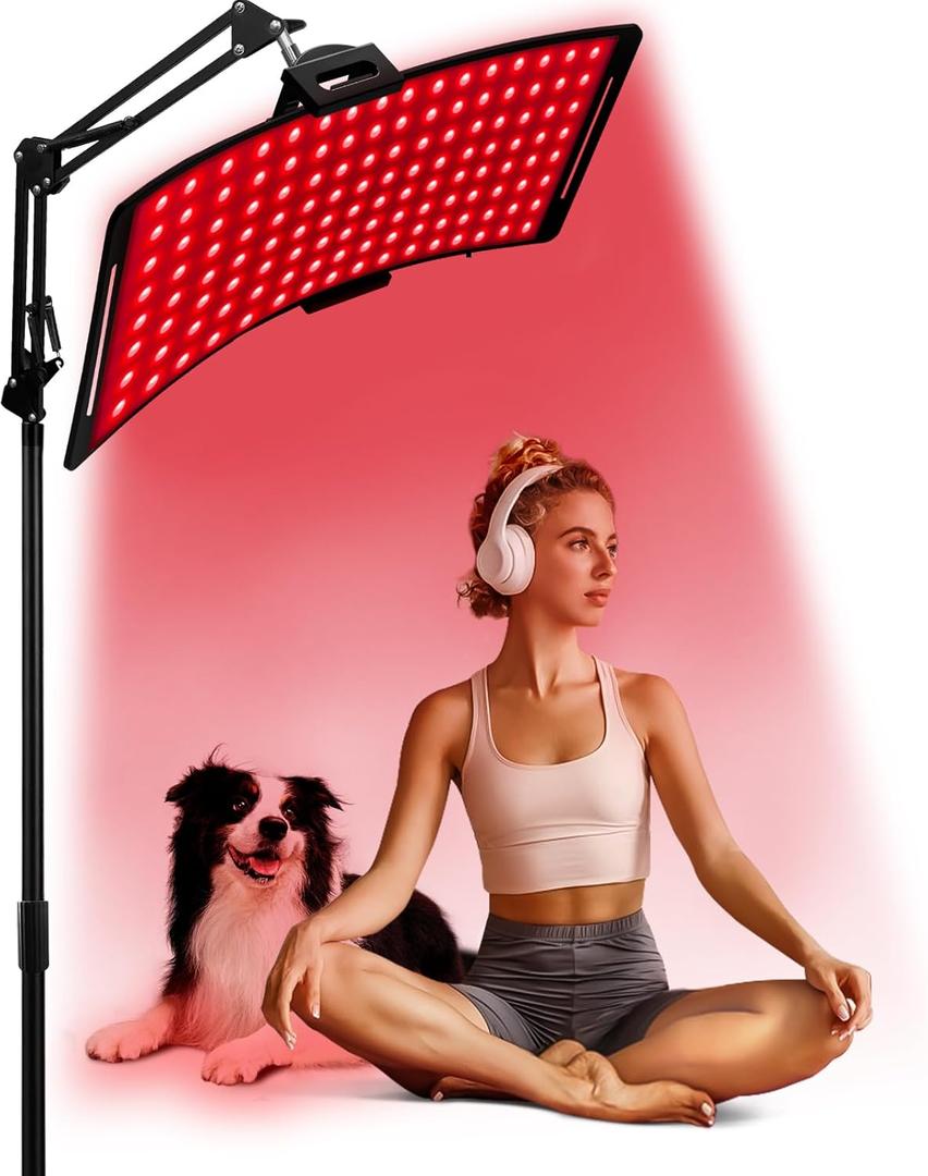 Red Light Therapy for Body, 2 in 1 Removable Red Light Panel Red Infrared Light Therapy Lamp with Stand 660nm Red & 850nm Near Infrared Light Therapy Device for Face Back or The Whole Body