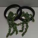 Der Rose 2 Pack Fake Plants Hanging Artificial Succulents Plants in Black Pots for Living Room Bathroom Accessories Boho Farmhouse Wall Decor