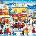 Winter Holiday Scene Jigsaw Puzzle 1000 Pieces for Adults, Colorful Christmas Village Snow Landscape, Family Entertainment