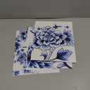 NIIORE Chinoiserie Blue Floral Birds Butterfly Wall Art Prints, Vintage Farmhouse Decor, Watercolor Flowers Botanical Plant Canvas Art Prints for Bedroom Garden Decoration, Set of 6 (8"x10" Unframed)