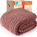 Bedsure GentleSoft Pink Throw Blanket for Women - Super Soft & Cozy, Fleece Blankets for Girls, Ideal for Couch & Bed, Dusty Rose, 50x70 Inches