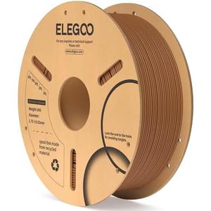 ELEGOO PLA Filament 1.75mm Brown 1KG, 3D Printer Filament Dimensional Accuracy +/- 0.02mm, 1kg Cardboard Spool(2.2lbs) 3D Printing Filament Fits for Most FDM 3D Printers