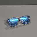 GEGURI Polarized Sunglasses Fit Over Glasses for Men Women, Oversized Square Sun Glasses UV400 Protection Shades (Size L A08 Black/Blue)