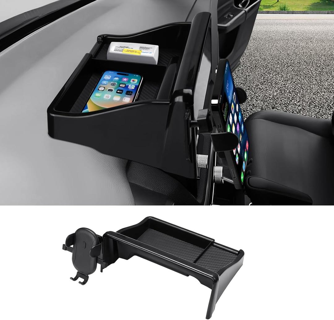 Autorder 2-in-1 Car Phone Holder for 2023-2025 2026 Honda CR-V CRV Accessories Dash Organizer with Cell Phone Mount 7/9-inch Hands-Free 360 Degree Rotation (Black)