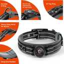 Dog Collar with Airtag Holder for XLarge Dogs, Upgraded Waterproof Air Tag Dog Collar Widened Comfortable Padded, Reflective, Ultra-Durable, Heavy Duty Dog Collars Adjustable - XL(24" - 28") Black