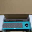 Vinyl Record Player with 2 Stereo Speakers Belt-Driven Vintage Turntables 3 Speed 3 Size Wireless Bluetooth Playback AUX-in RCA Out Headphone LP Vinyl Players Auto Stop Sky Blue