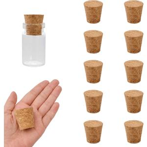 INCREWAY Tapered Cork Stoppers, 10PCS Conical Wooden Wine Bottle Stopper Cork Plugs Replacement Corks for Wine Bottle Glass Bottle Jars, 35 * 26 * 35mm
