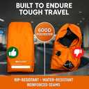 ONGUARD Waterproof Single and Double Stroller Bag for Airplane - Travel Stroller Cover for Air Travel and Storage - Gate Check Bag Backpack- Baby Airplane Essentials - Orange