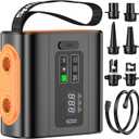 Paddle Board Pump Electric Portable, 15000mAh Rechargeable 22PSI SUP Pump, Pool Inflatable PumpSup Air Pump with Auto-Off,Deflation Function for Pool Inflatables, KayaksBoatsWind Wings, SUPs (orange)