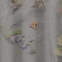 Lounsweer Wildflower Table Runner 10ft/ 29 Inch x 120 Inch White Embroidery Wildflower Spring Summer Tulle Lace Runner for Table Wedding Bridal Baby Shower Holiday Dining Decor DIY