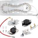 Dryer Heating Element Repair Kit Replaces For Maytag Bravos Model MED5630HW2 MED5630HW1 MED5630HC2 MED5630HC1 MED5630HW0 MED3500FW1 MED5630HC0 MED5500FW1 MED5500FW2 MED5500FC1 MED5500FC2