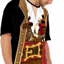 MISS FANTASY Pirate Shirt Women Men - Pirate Costume Outfits Halloween Unisex Adults (XL)