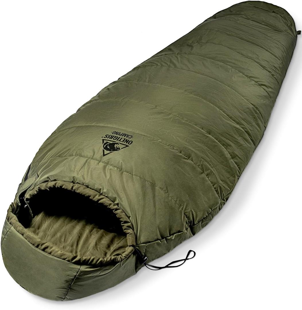 OneTigris Bushcrafters Sleeping Bags, Mummy Sleeping Bag for Camping Hiking Backpacking, Survival Gear (OD Green)