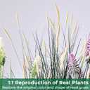 Faux 4ft 2-Pack Horsetail Reed Grass with Pink Spikes, 48in Tall Indoor Outdoor Fake Grass in Pot, Home Office Decorative Artificial Plant & Greenery, Wedding Decor Green Bristlegrass