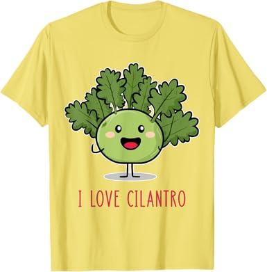 I Love Cilantro Day Funny Cilantro Lover T-Shirt 5-6 Y Yellow